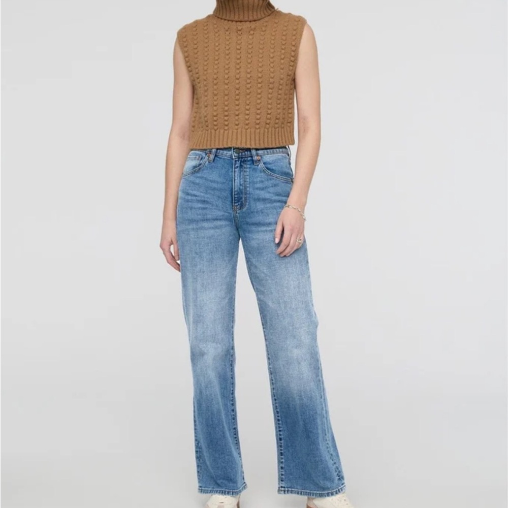 DU/ER Mid-weight denim wide-leg (zip fly) Sz. 27
